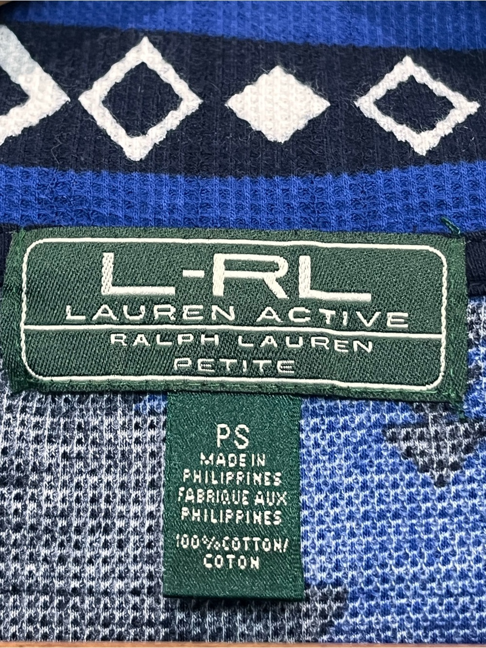 Lauren Ralph Lauren Active Aztec Southwest Zip Jacket PS Black Red Lightweight - Picture 4 of 12